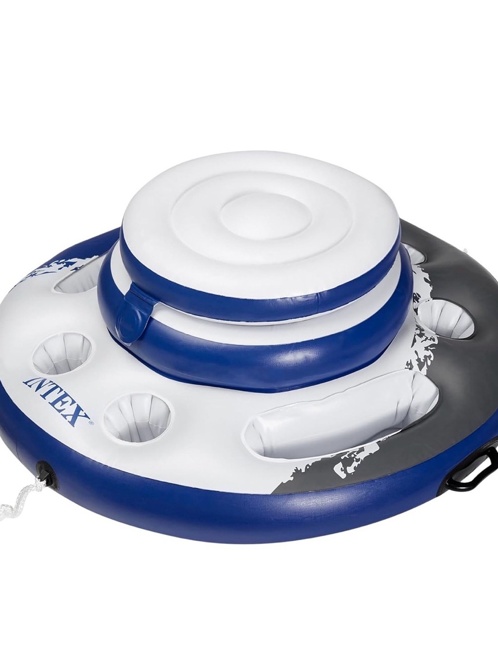 Intex Blue & White Inflatable Pool Float with Built-In Cooler | Like New